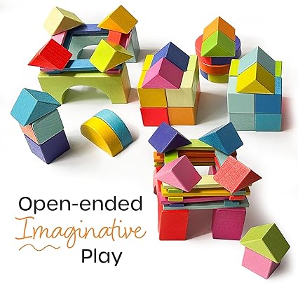 Montessori Wooden Building Blocks Set