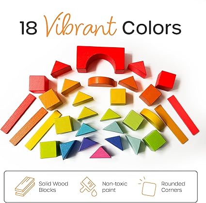 Montessori Wooden Building Blocks Set