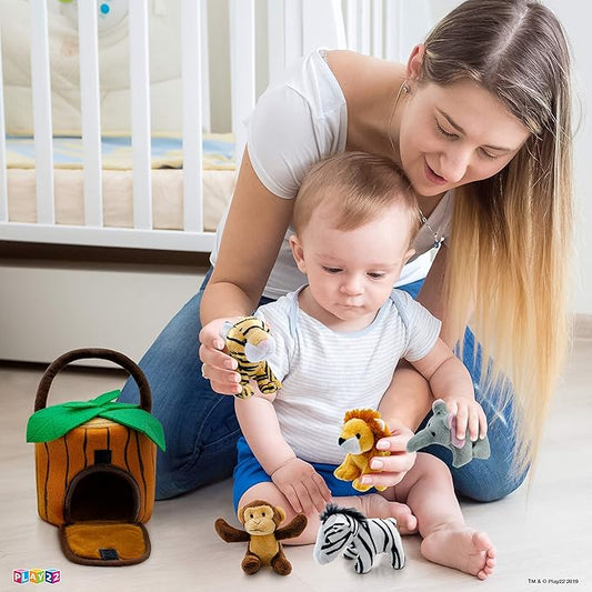 Soft Plush Educational Animals Set