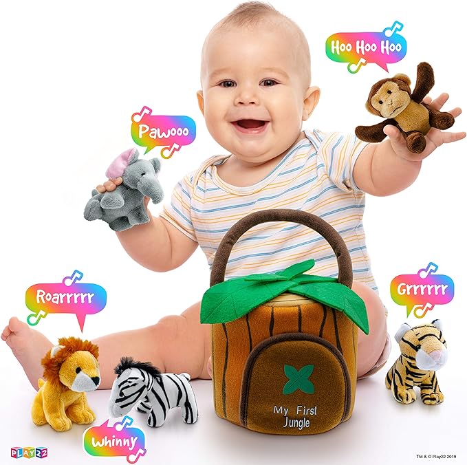 Soft Plush Educational Animals Set
