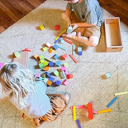 Montessori Wooden Building Blocks Set